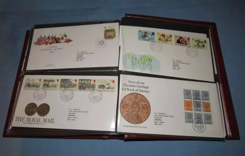 GREAT BRITAIN 1977-1885 1ST DAY COVERS X 57 IN SG MAJOR COVER RED ALBUM