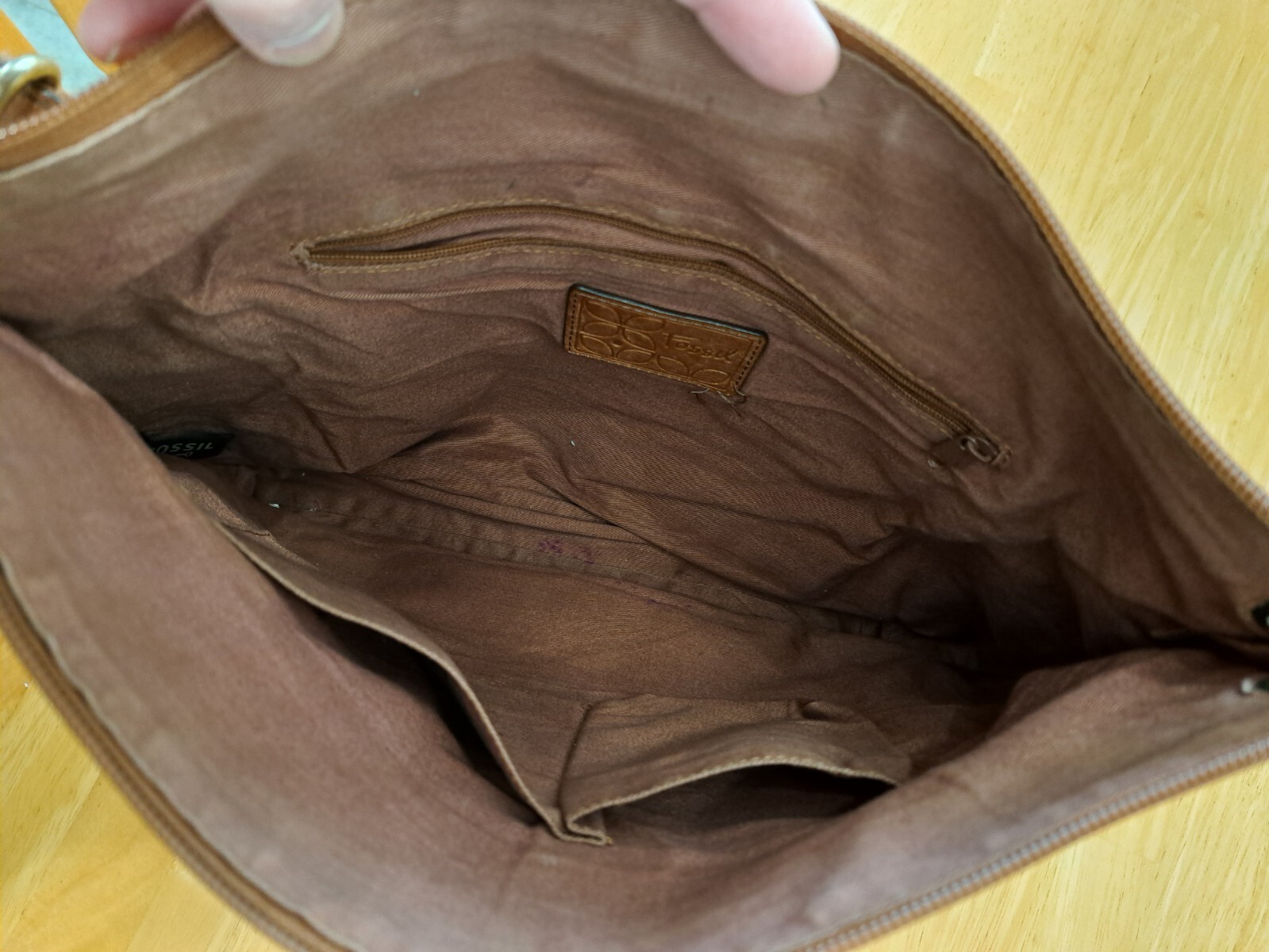 Fossil Multicolor Patchwork Leather Suede Pocket … - image 12