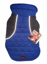 Kong Outerwear Quilt Snit Jacket Blue Sz S Back Length 14" - 17" NWT Reflective