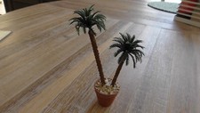 3" Palm Trees in Ceramic Planter for Dollhouse Fairy Garden Village Display 130