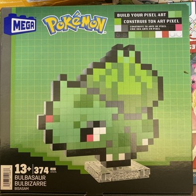 Pokemon Mega Bulbasaur Pixel Art Building Kit - 374 pcs - New Sealed G62