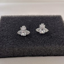 CZ Planet Stud Earrings for Men Women,Streetwear Punk Hip Hop Unisex Earrings