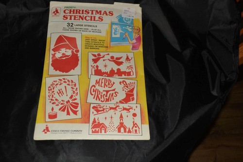 Vintage Christmas Stencils by Frosty Essex Franke Co for spray snow 8 sheets
