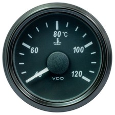 VDO Singleviu Water Temp 40-120 Degrees C Gauge Electrical - White Backlight