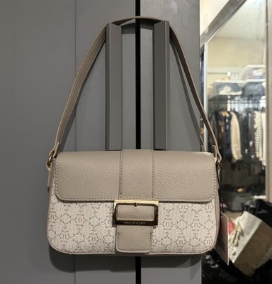 Nanette Lepore Fiona Flap Baguette Bag   Oyster Logo   New w/ Tags
