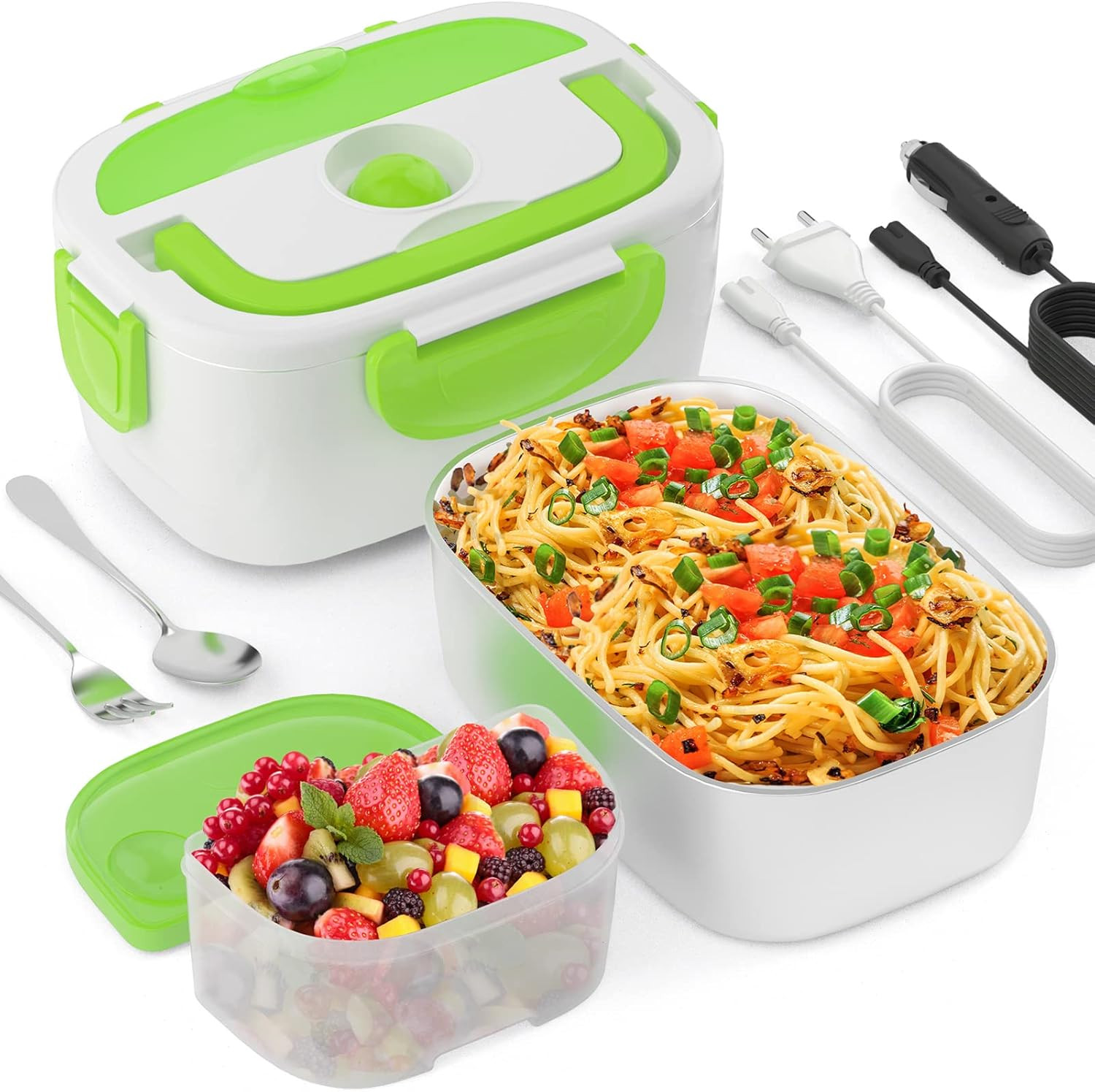 Scaldavivande Elettrico 60W Acciaio Inox - Lunch Box Termico 12V 220V