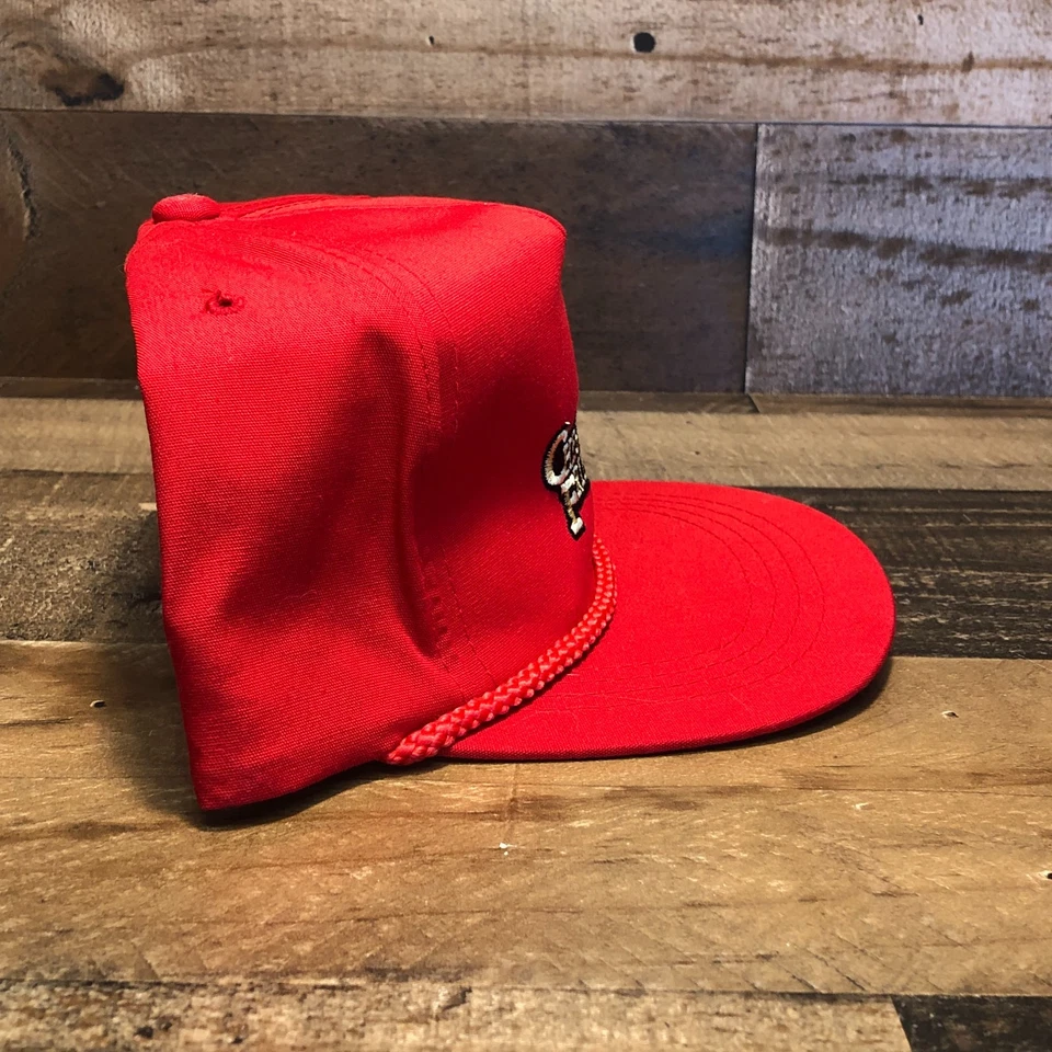 Винтажная мужская красная бейсболка Chester Fried Hat 90-е Chicken Streetwear — ЧИТАЙТЕ - Изображение 3 из 4