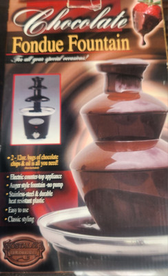 Nostalgia CFF3BR 3-Tier Chocolate Fountain Electric 1/2 lb Brown
