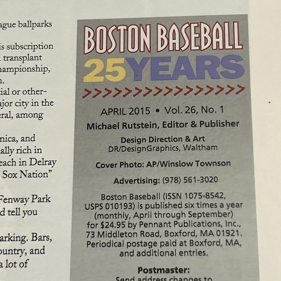 Boston Red Sox Mookie Betts April 2015 Fenway Park Baseball - Image 3 of 4