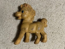 REMPEL 8" Rubber Toy Horse Figure Working Whistle Vintage 1950  s Figure
