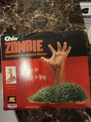 Chia Pet Zombie Restless Arm Decorative Planter NEW Halloween Decoration SEALED