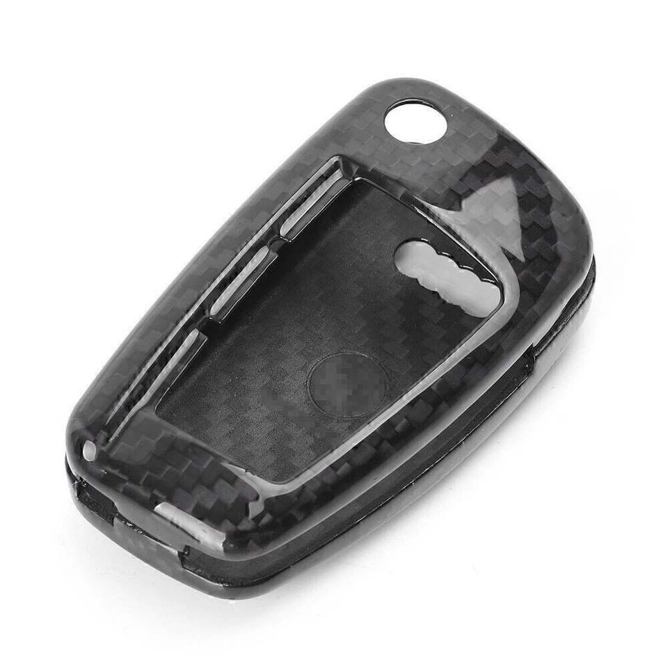 Funda Carcasa Llave Remoto Coche Fibra Carbono Real Para Audi A3 A4 A6 TT R8 Foto 3 de 4