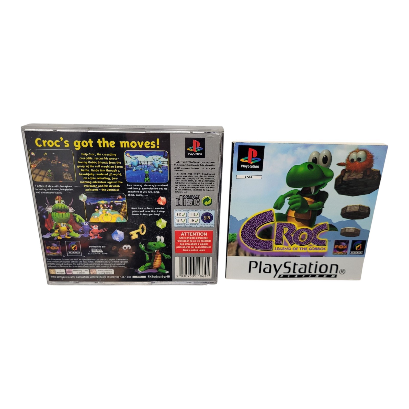 Croc Legend of the Gobbos PS1 | PlayStation 1 | No Front Cover