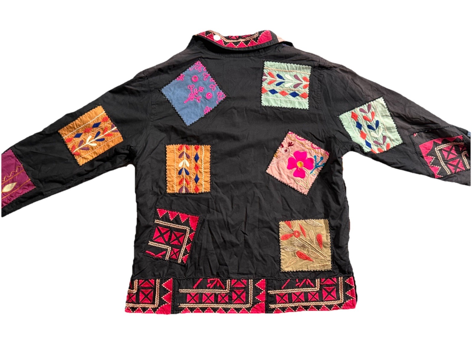 aniü by natural Patchwork Embroidered Jacket Blac… - image 2