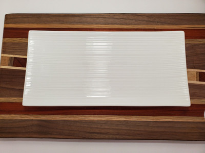 Serving Platter Maxwell Williams White Basics Cirque Rectangle Ribs 13''