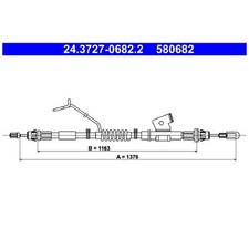Handbremsseil hinten links für Ford Tourneo F3 Transit | 24188786