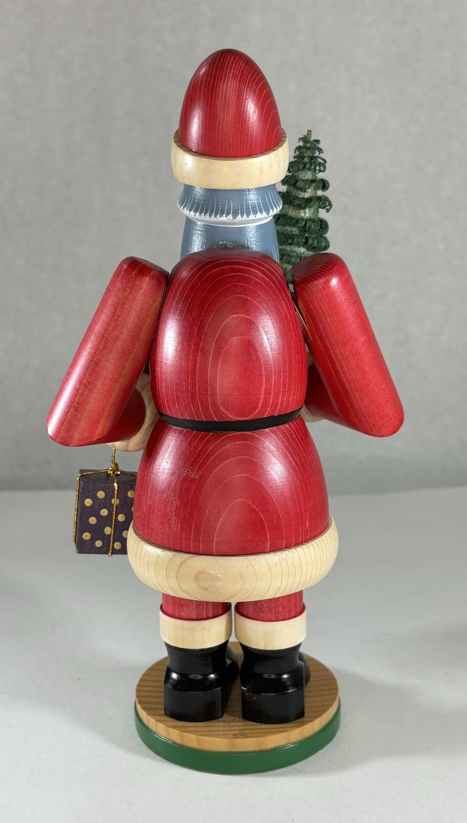 E.M. Merck Old World Christmas Wooden Smoker Santa Incense Burner Vintage READ