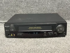 Sharp VC-A412 VCR 📼 4-Head Rapid Rewind S-VHS Quasi Playback ✅