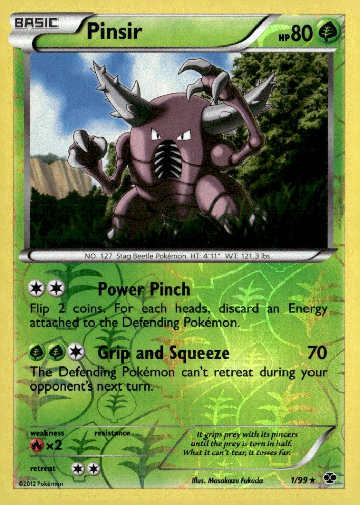 Pinsir Rare Reverse Holo Next Destinies 1/99 Pokémon TCG
