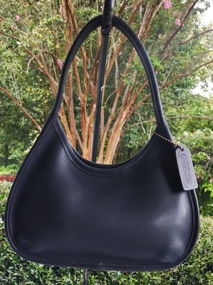 Vintage Coach Ergo 9027 Mini エルゴ　ハンドバッグ Coach RARE MINI 9027 Vintage Navy Blue Leather Ergo Shoulder Bag