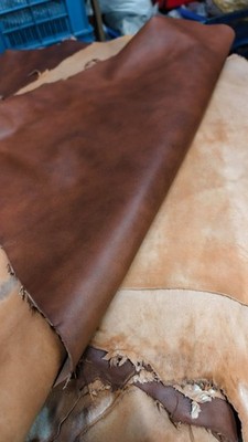 Lambskin Leather Skin Nappa Hide Brown Distressed Vintage Sheepksin 4 5 6 Sqft