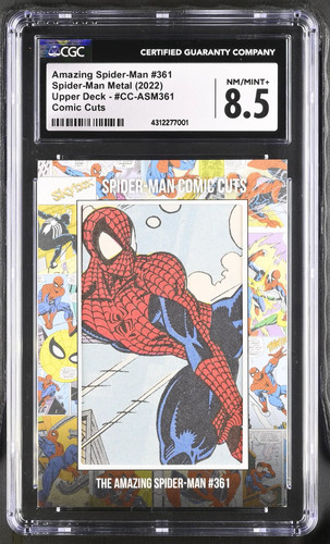 2022 UD Spider-Man Metal Amazing Spider-Man #361 /45 Comic Cuts CGC 8.5!!