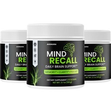 (3 Pack) Mind Recall Powder MindRecall Natural Blend for Brain Memory Support