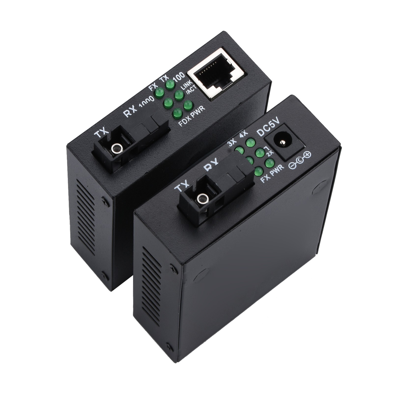 10/100/1000Mbps Single Mode 1&4 RJ45 Ethernet to Fiber Optic Media Converter n