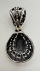 Thick Vintage Sterling Silver Filigree Pendant — photo 6