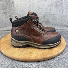 Timberland Boots Boys Size 1 Brown Leather Ankle Hiking Winter Snow 22713