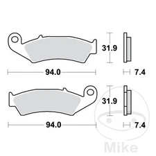 41386-SINTERED BRAKE PADS SI ALTN: 7377039 compatible with Honda XR 600
