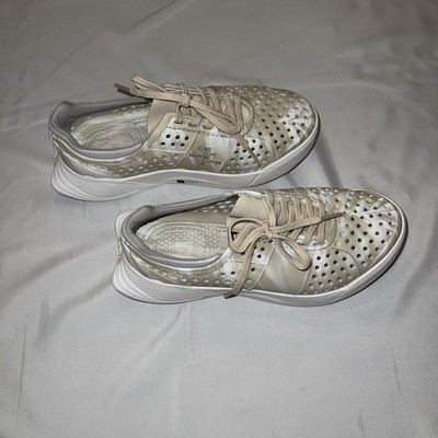 Deckers Women's XLAB Sugarcane 45C Shoes Size 5 EU 35 1/2 Cream & White Swirl