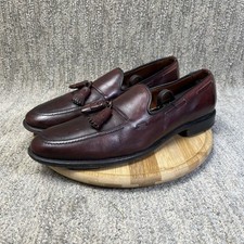 Allen Edmonds Grayson Men  s Sz 11.5 A Burgundy Leather Tassel Loafer Dress Shoes