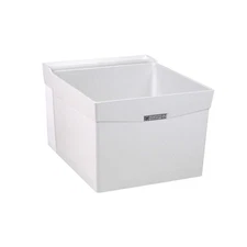 Wall Mount Laundry Tub, 24x20 Inches, White, Utility Sink