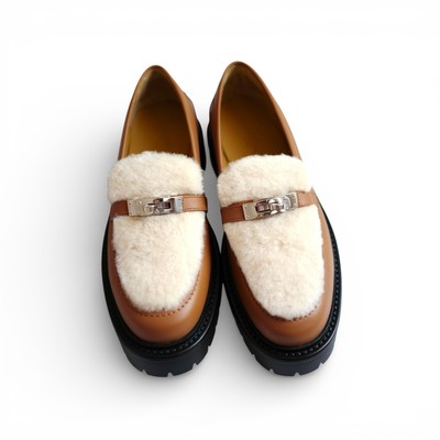 Hermés two-toned loafers, Rare Hermès // Black Leather Paris Loafer – VSP Consignment main image 4