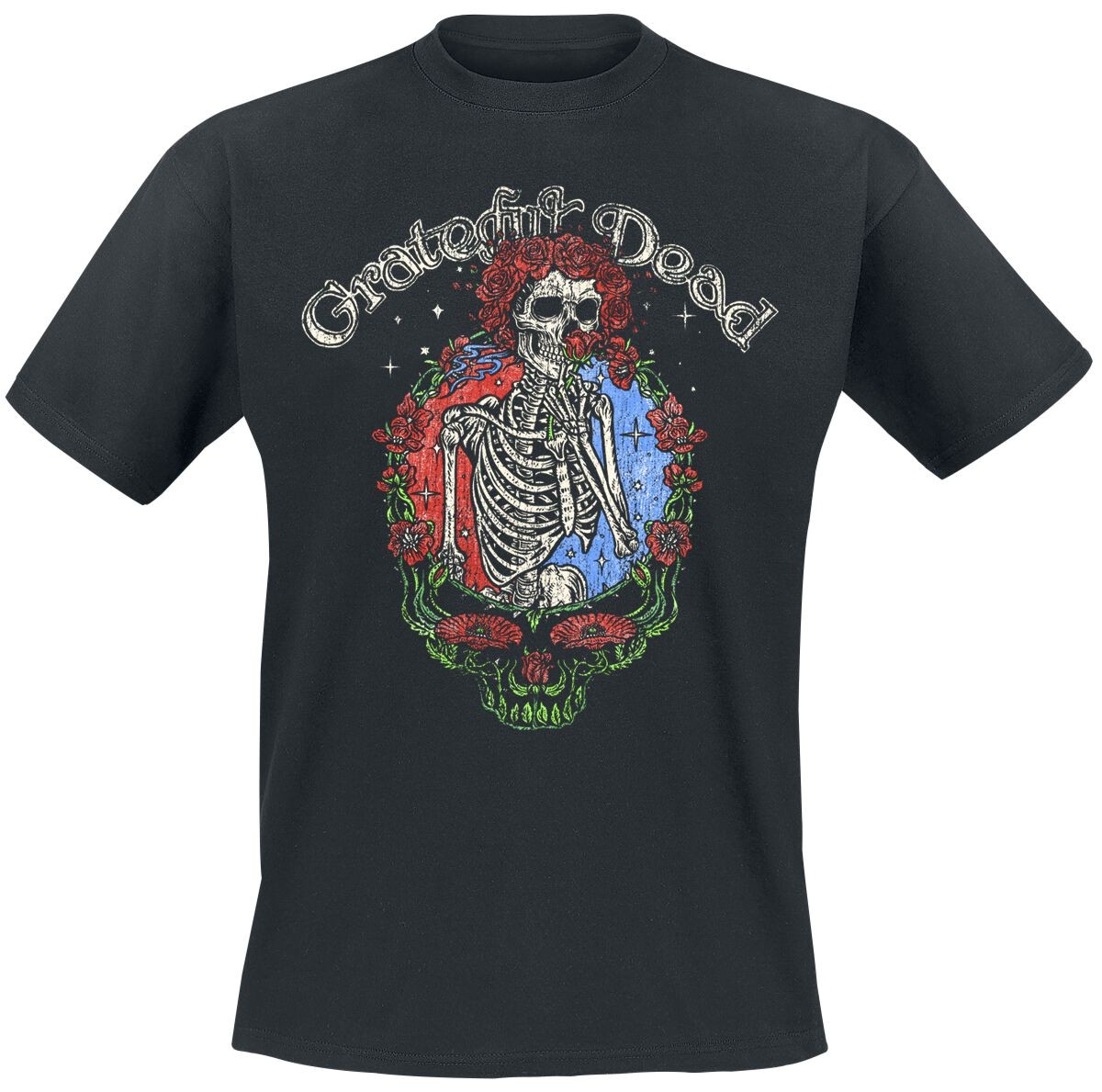 Футболка Grateful Dead Herren Plant Stealie schwarz M