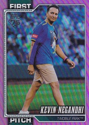 KEVIN NEGANDHI ESPN TOPPS FIRST PITCH PINK MARINERS #FP-4 2026 26 S1