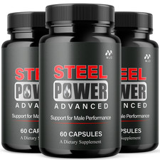  3 Pack Steel Power Advanced Male Health Support Supplement SteelPower 180 Caps