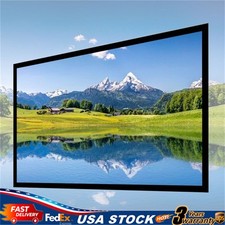 135 Inch Fixed Aluminum Frame Projector Screen Home Theatre HD TV Projection US