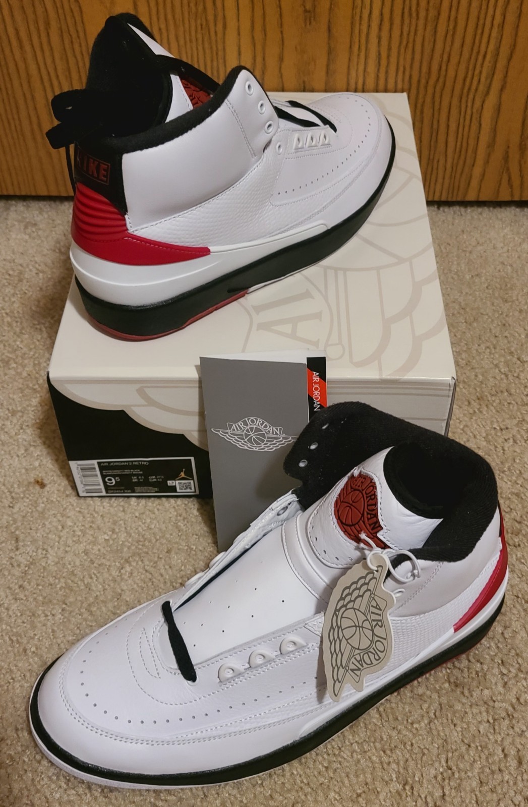 SAOLA Nike Air Jordan 2 OG Chicago Bulls 2022 DX2454 106 U.S. Uomo 9.5 DS