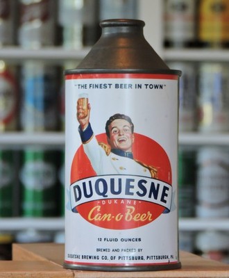 DUQUESNE CAN-O-BEER, DUQUESNE BREWING CO. OF PITTSBURGH, PA. CONE TOP# 1-159-32