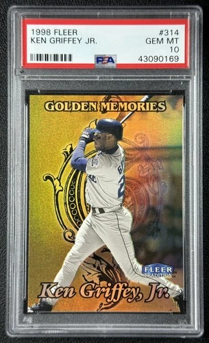 POP 7 KEN GRIFFEY JR. PSA 10 1998 FLEER TRADITION #314 GOLDEN MEMORIES 169