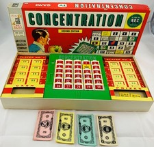 1963 Concentration Game 2nd Edition by Milton Bradley Complete Very