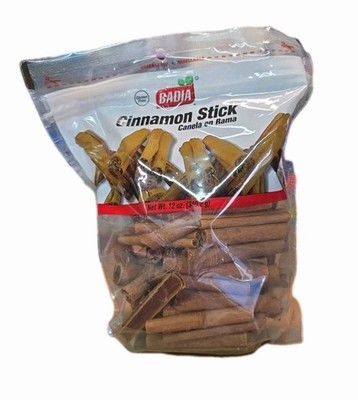 BADIA CINNAMON STICK GLUTEN FREE JUMBO PACK  12oz Resealable Bag