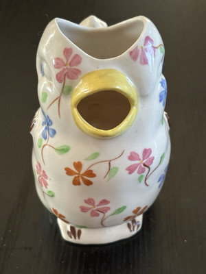 Vintage Blue Ridge Pottery Hand Painted Floral Chick Creamer/Picture 5.5 