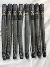 8 Vtg Oldstock Golf Pride Black White Gold Crown PRO ONLY Grips Undersize Women