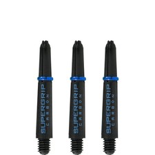 Harrows Supergrip Carbon Dart Shafts - Black  Aqua - Short