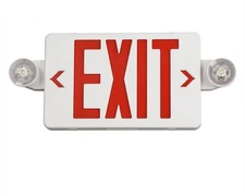 TANLUX Red Exit Sign with LED Light Battery UL Listed AC 120/277V  Combo 1 Pack