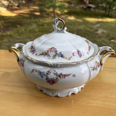 Vintage Edelstein Bavaria Maria-Theresia Victoria Covered Vegetable Tureen Gold