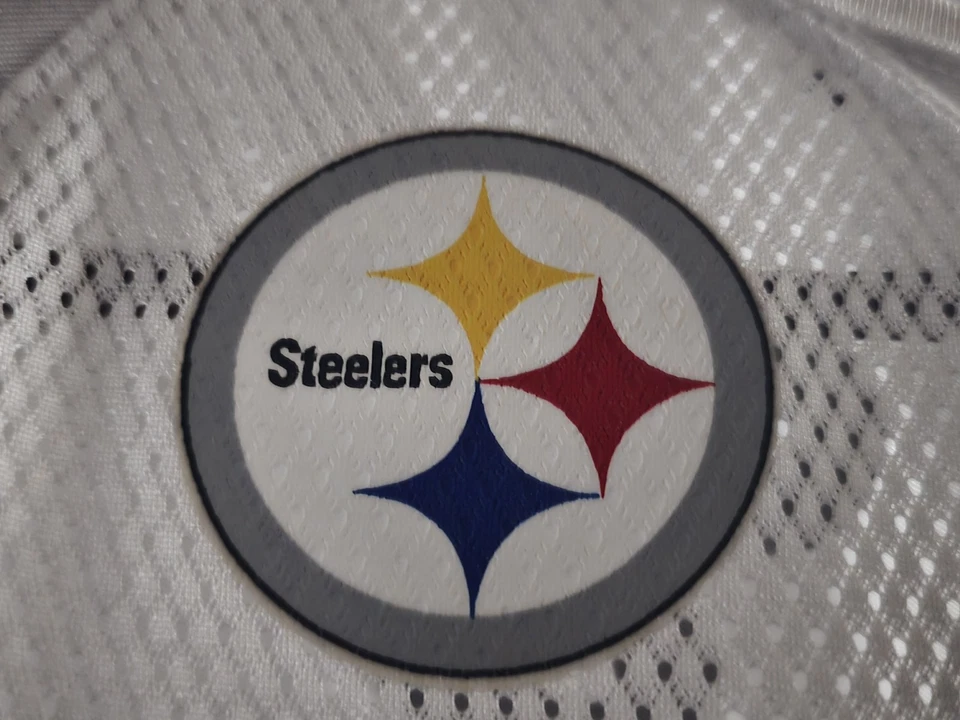 Camiseta masculina vintage Pittsburgh Steelers GRANDE branca NFL Reebok Jerome Bettis #36 - Imagem 3 de 4